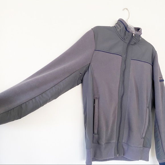 Tommy Hilfiger Jacket Gray & Navy Zip Up - Picture 3 of 10